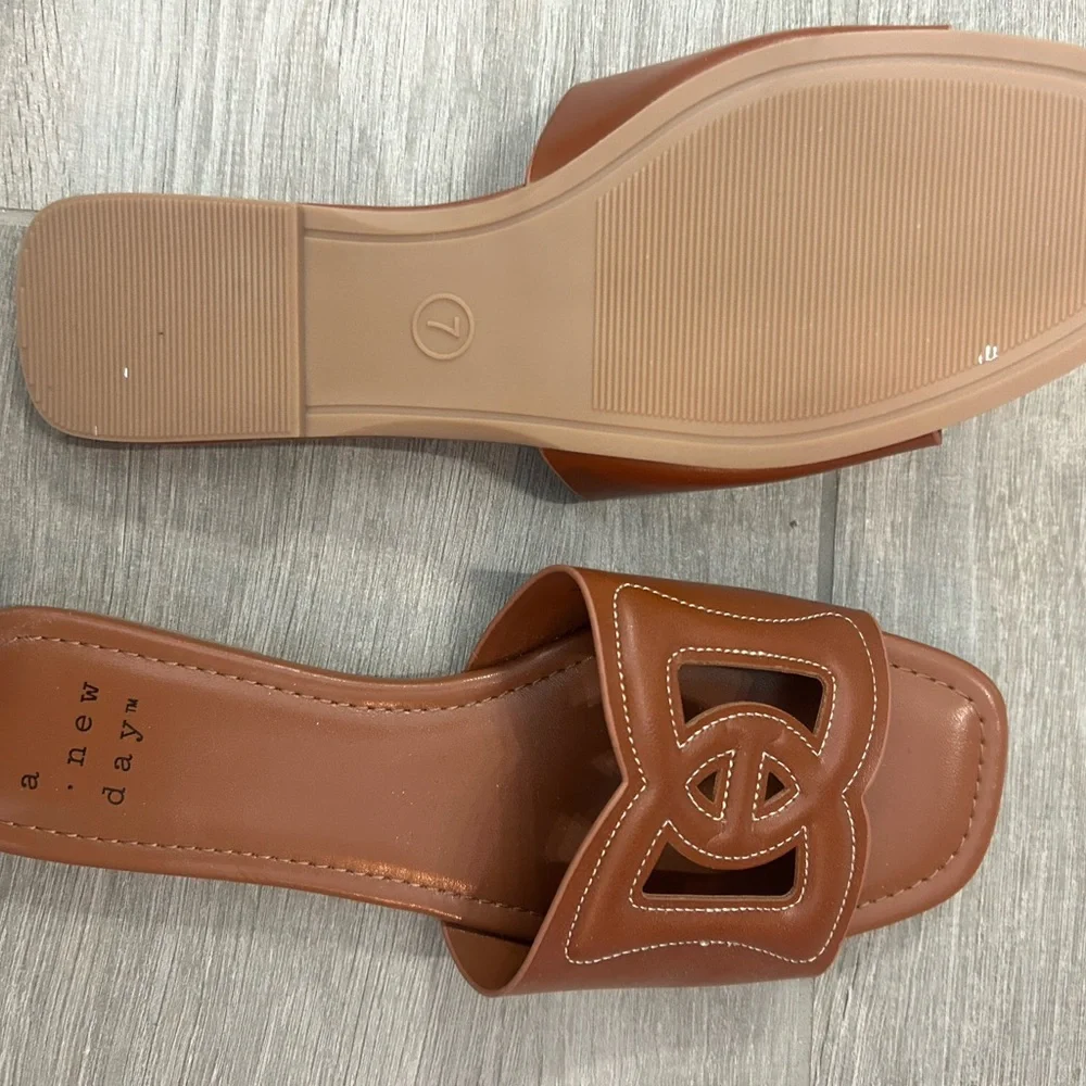 a new day Tan Cutout Slide Sandals - Picture 2 of 2